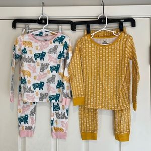 Four Piece Carter’s Pajama Set Two Top and Bottoms, size 6
